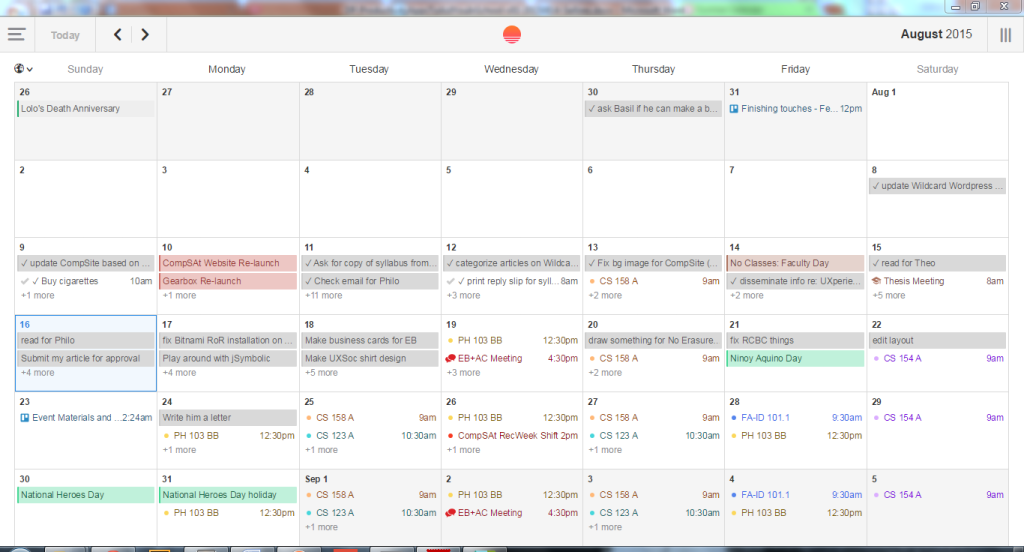 See all the events from all your calendars. Screenshot taken by Chi Señires