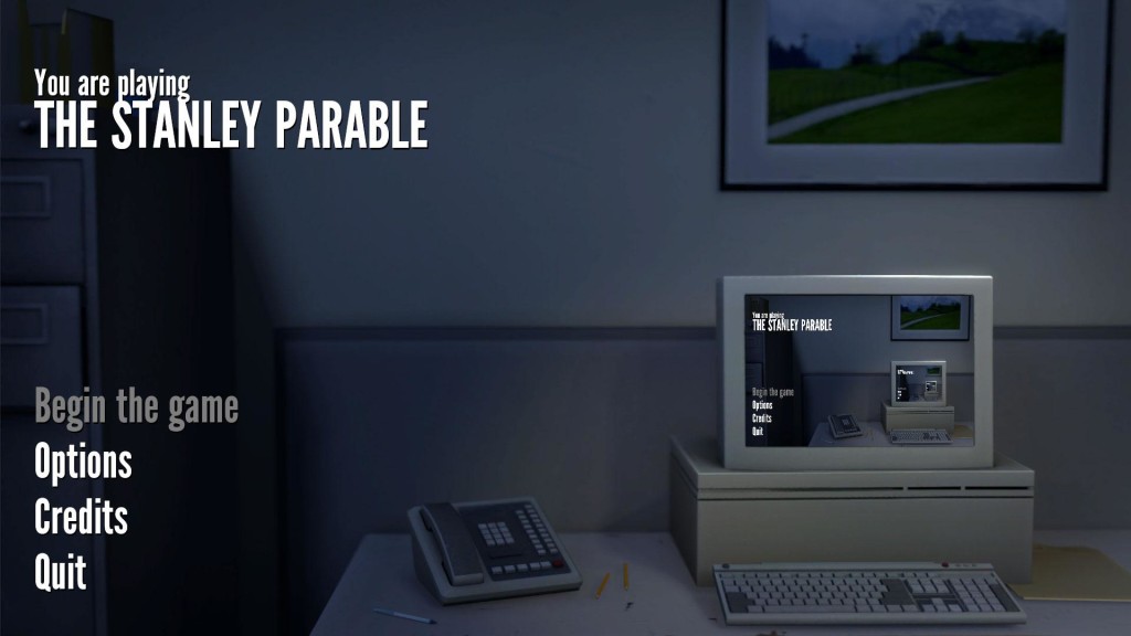 Main Menu of The Stanley Parable