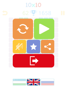 Start Menu of 1010! Puzzle Game from Google Play